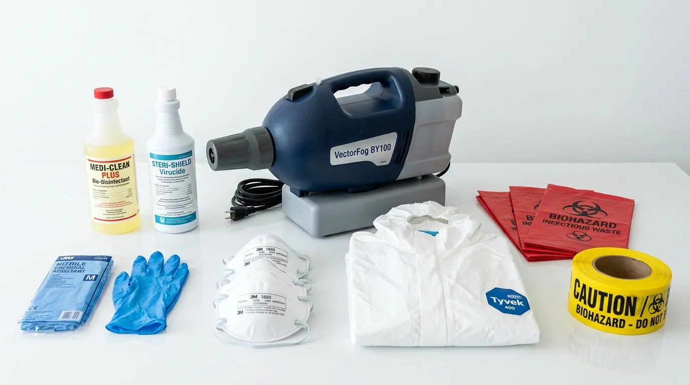 Professional biohazard remediation crew working in North Palm Beach